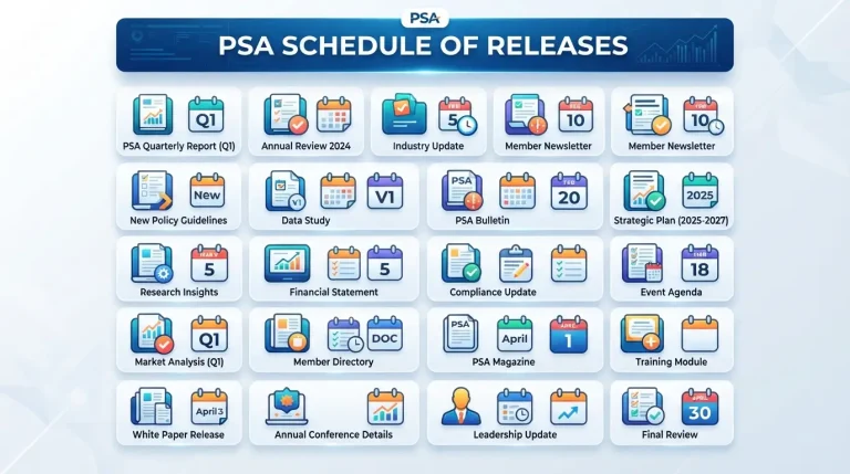 PSA Schedule of Releases for 2026