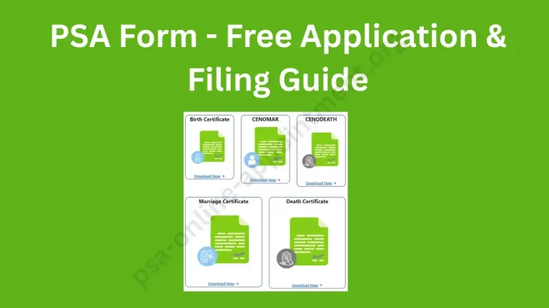 PSA Form - Free Application & Filing Guide